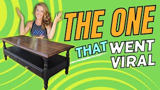 The Piece That Went Viral Full Tutorial  Coffee Table Makeover [upl. by Johnna]