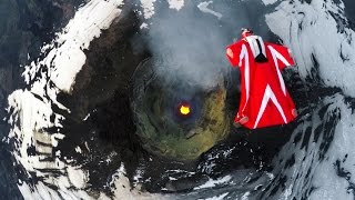 GoPro Roberta Mancinos Wingsuit Flight Over An Active Volcano [upl. by Oirevlis]