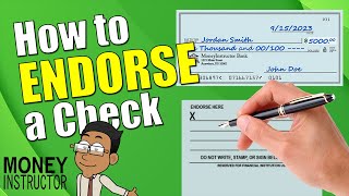 How to Endorse a Check  Beginners Guide  Money Instructor [upl. by Swigart]