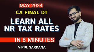 I LEARN ALL NR TAX RATES I CA FINAL DT I MAY 2024 Onwards [upl. by Ahsenar]