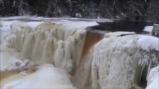 A Winter Walk To Upper Tahquamenon Falls  Luce County Michigan [upl. by Ev]