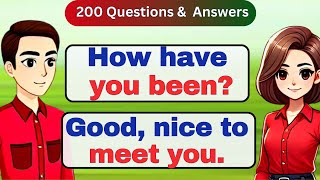 Improve English Speaking Skills🔥 200 Common Questions and Answers in English 🔥 English conversation [upl. by Tiemroth]