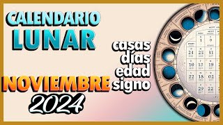 Dias de Luna Totales Calendario Lunar Noviembre 2024 [upl. by Iaria]