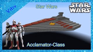 Star Wars Republic AcclamatorClass Assault Ship in Minecraft  Tutorial [upl. by Dyal]