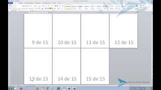 Num X de Y Word 2007Office 365 [upl. by Irod]