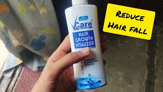 Vcare hair growth vitalizer Review  How to reduce hairfall  Regrow lost hair [upl. by Tiossem757]