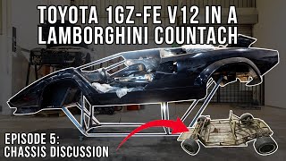 Building A Lamborghini Countach Replica With A V12 Toyota 1GZFE  Ep 5 Chassis Discussion [upl. by Aitenev635]