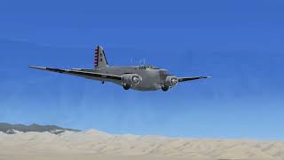 Landing the Douglas B18A Bolo at Palm Spring International Airport In FSX [upl. by Henryetta610]