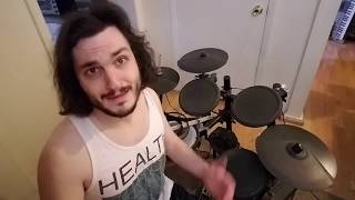 Gung Ho  Anthrax drum cover plus technical difficulties and bloopers lololol HALAREUS11 [upl. by Ahseid]