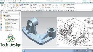 Unigraphics NXBasic Part Modeling Practice Example 6 [upl. by Drus274]