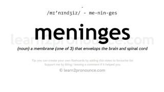 Pronunciation of Meninges  Definition of Meninges [upl. by Aliehc673]