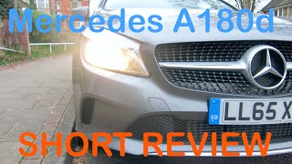 Mercedes A180d Sport 2015 Short Review [upl. by Nyrmac635]