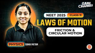 laws of motion  Friction amp Circular Motion  one shot  class 11 NEET 2025  Rama Maam [upl. by Winonah439]