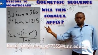 The sum of a geometric sequence example WAEC EXAMS question sumofgeometricsequence [upl. by Refinej]