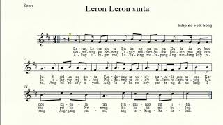 Leron Leron Sinta Music Sheet [upl. by Chrissy]