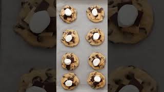 Giant Smores Cookies with Gooey Marshmallow Center [upl. by Vandyke]