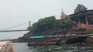 Narmada River  Old amp New bridge  Shri Omkareshwar Jothirlinga  Kotitherth ghat to Gomukhi ghat [upl. by Rubetta]