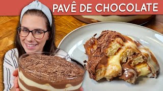 Pavê de chocolate perfeito lindo e delicioso Pavê casadinho ou dois amores [upl. by Ahrendt]