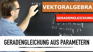 Umformen der Parameterdarstellung einer Geraden in die Normalform  Geradengleichung explizit [upl. by Hurlee]