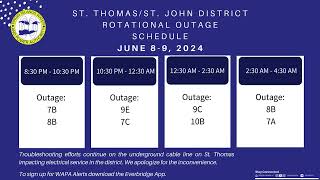 WAPA PSA on the STTSTJ Rotation Outage Schedule due to Reduced Generation Capacity at the RHPP [upl. by Rose379]