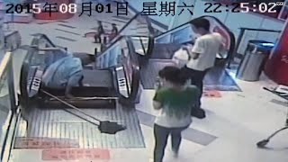 Mall workers leg amputated in escalator accident [upl. by Hurlee]