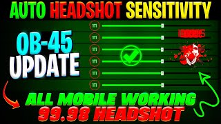 OB45 AFTER UPDATE FREE FIRE HEADSHOT SENSITIVITY SETTING 🔥 FREE FIRE MAX AUTO HEADSHOT SENSITIVITY [upl. by Swiercz827]