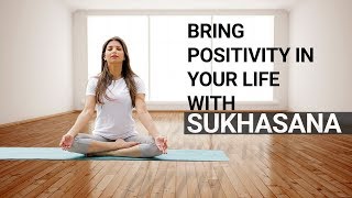 Calm Down In 3 Minutes With Sukhasana  Easiest Yoga Pose  Fit Tak [upl. by Tayib]