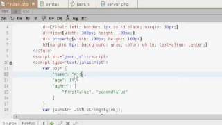 JSON  in Ajax Php and Javascript [upl. by Dowdell736]