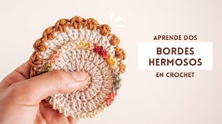 BORDES CLÁSICOS EN CROCHET  paso a paso [upl. by Kcirredal]