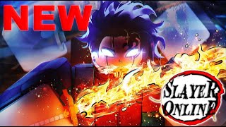 BECAME A DEMON SLAYER ON THIS NEW ROBLOX GAME  SLAYER ONLINE [upl. by Matlick]