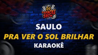 Pra Ver o Sol Brilhar  Karaokê Saulo [upl. by Yseulte974]