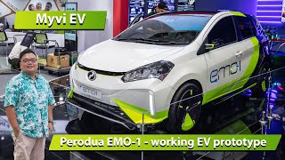 Perodua EMO1 Myvi EV prototype  electric P2 coming 2025 under RM100k [upl. by James25]