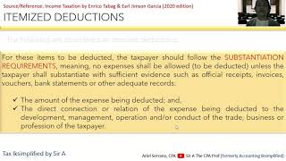 Deductions from the Gross Income  Itemized Deductions vs Optional Standard Deductions [upl. by Adnot]