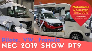 Pilote VW and Frankia  Motorhome And Caravan Show NEC 2019 Pt9 [upl. by Gracie]