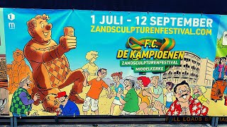 ZANDSCULPTURENFESTIVAL FC DE KAMPIOENEN IN MIDDELKERKE [upl. by Kwei396]