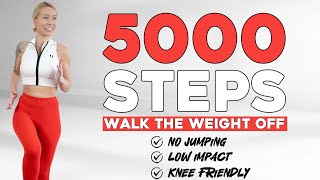 5000 STEPS WALKING WORKOUT  5K Steps Challenge 30 Min Fat Burning Endurance Knee Friendly [upl. by Ardnalahs]