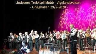 Lindesnes Trekkspillklubb  Vigelandsvalsen  Grieghallen 2922020 [upl. by Aluk849]