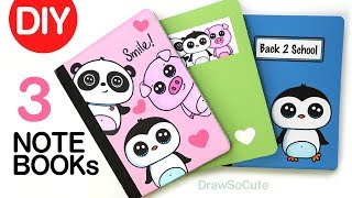 DIY Notebook Cover Designs for Back to School  Super EASY [upl. by Yelkao]