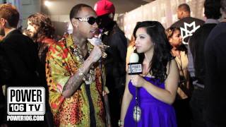 Power 106 Rikki Martinez interviews Tyga at VMA AWARDS 2011 [upl. by Nonrev]