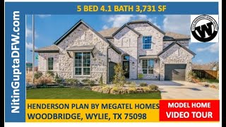 Henderson Plan By Megatel Homes in Woodbridge Estates in Wylie  New Home Construction Video Tour [upl. by Shirline623]