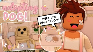 Adopting A DOG In BLOXBURG 🐾 ADOPTION SHOPPING 🐕  Roblox Bloxburg Roleplay With Voice [upl. by Imeon]