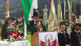 Bezirksschützenfest Pustertal 2017 Festrede Lkdt Mjr Fritz Tiefenthaler [upl. by Aihppa]