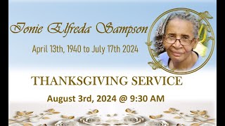 THANKSGIVING SERVICE amp REPAST IONIE ELFREDA SAMPSON [upl. by Engedus70]