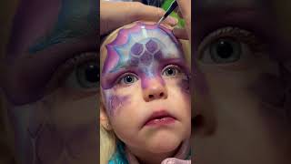 Cute mermaid face painting facepaint facepainting facepainter facepaintideas shorts mermaid id [upl. by Sueaddaht522]