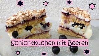 Schichtkuchen mit Pudding und Beeren [upl. by Monreal]