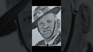 Bipin Rawat sketch short drawing video [upl. by Keheley233]