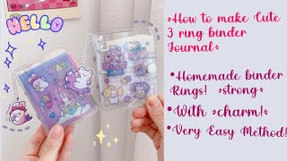 how to make cute 3 ring Mini Binder Journal in a very easy way [upl. by Stewart355]