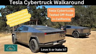 Tesla Cybertruck offroad testing  Walk around Release Candidate vehicles and chat with Telsa guys [upl. by Marcello310]