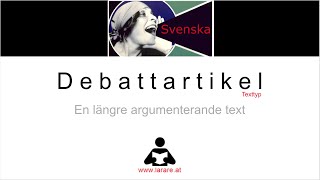 Webblektion Debattartikel [upl. by Rochemont]