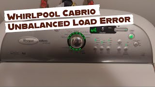 Whirlpool Cabrio UL  Unbalanced Load Fix [upl. by Accisej467]